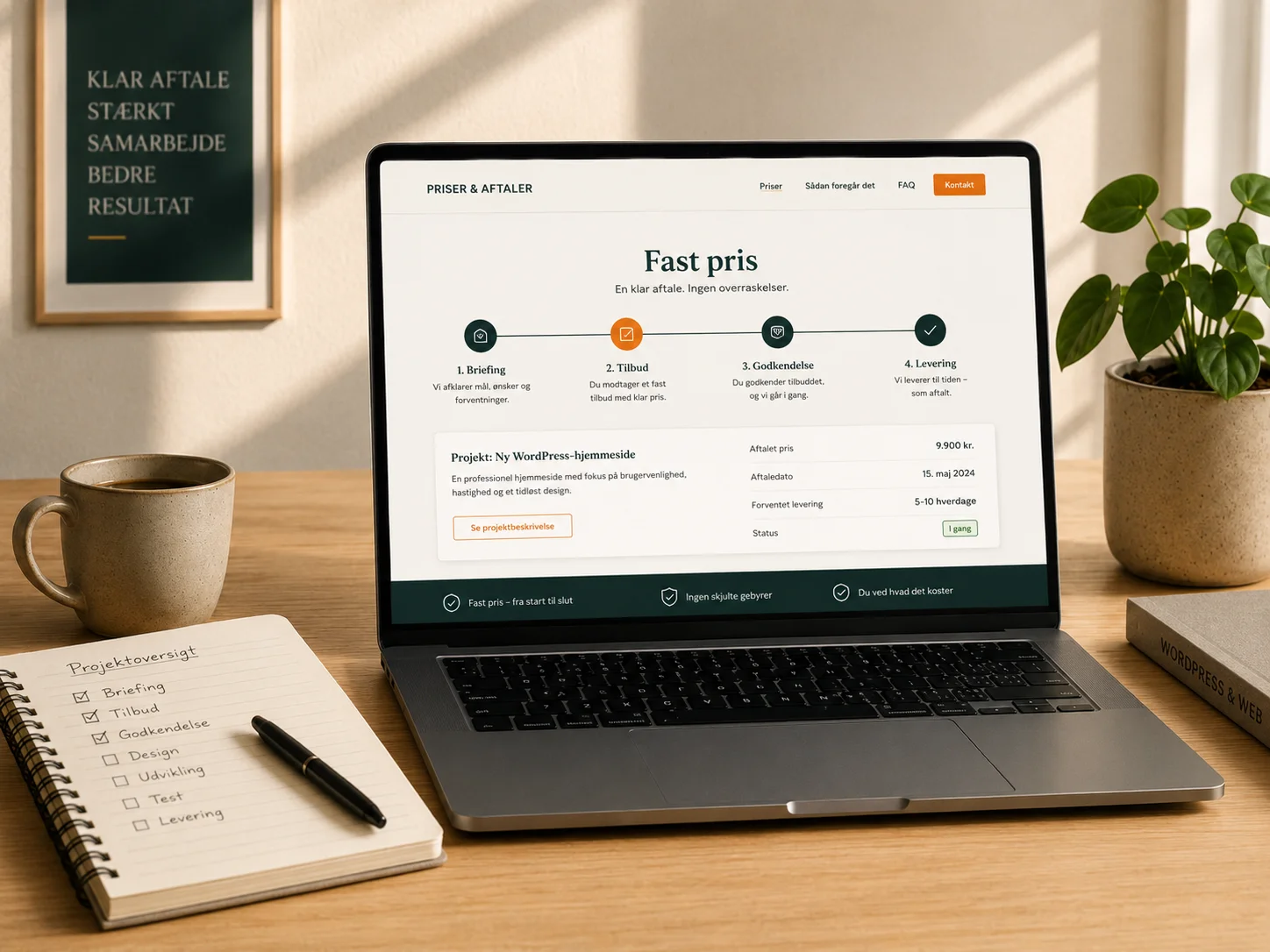 Fast pris på webdesign og WordPress-projekter hos Hellodigital